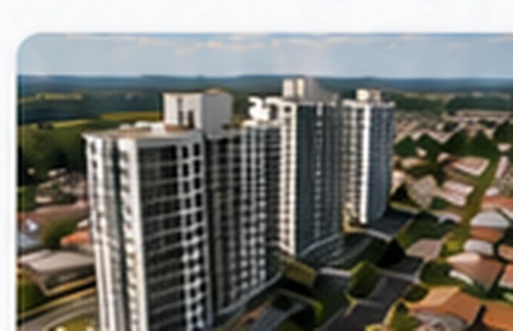 Imagem aérea de empreendimento imobiliário